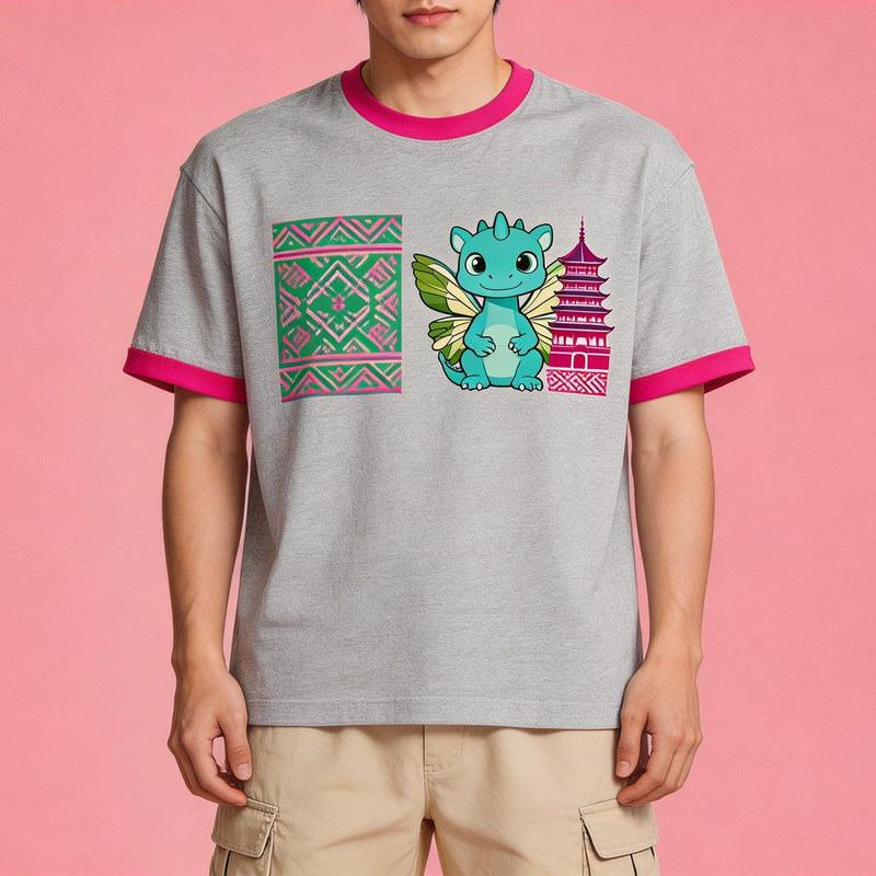 卡比嘟苗族银冠蜡染 T 恤